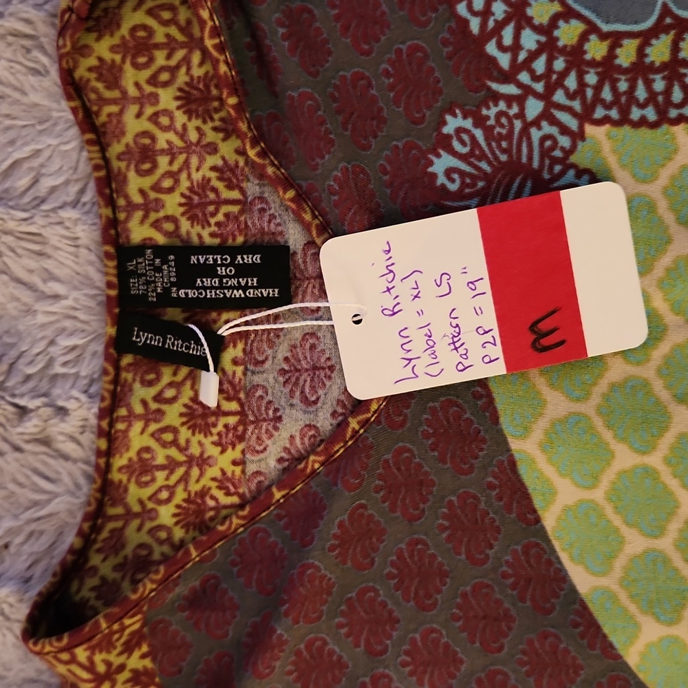 Lynn Ritchie LS boho top medium - Picture 2 of 4